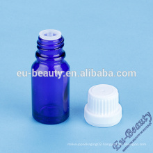 10ml blue essential oil bottle with Orifice Reducer and Black Cap